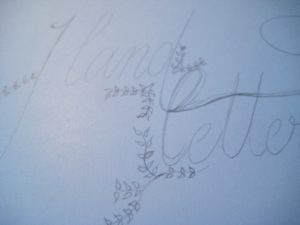 hand lettering Skizzenausschnitt